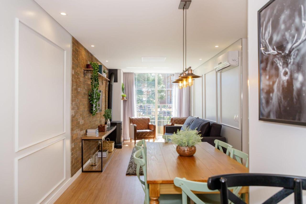 Novo Maravilhoso Apartamento No Centro - Gramado Apartment Luaran gambar