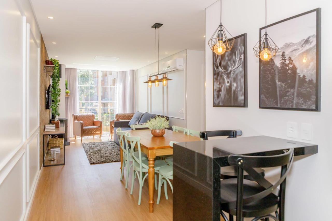 Novo Maravilhoso Apartamento No Centro - Gramado Apartment Luaran gambar