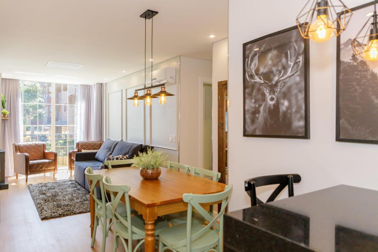 Novo Maravilhoso Apartamento No Centro - Gramado Apartment Luaran gambar